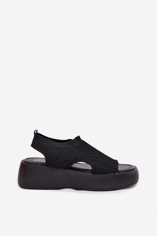Women Sandals On Platform Black Kavira