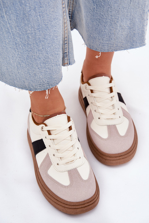 Women's Platform Sneakers Beige Dovina