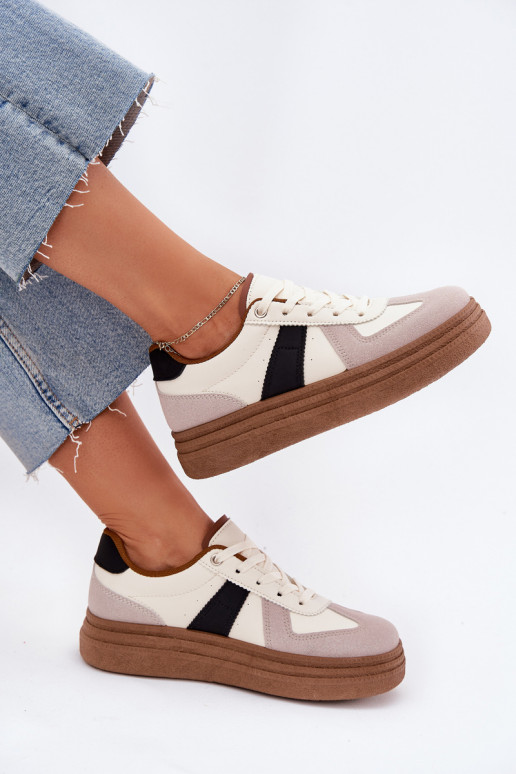 Women's Platform Sneakers Beige Dovina
