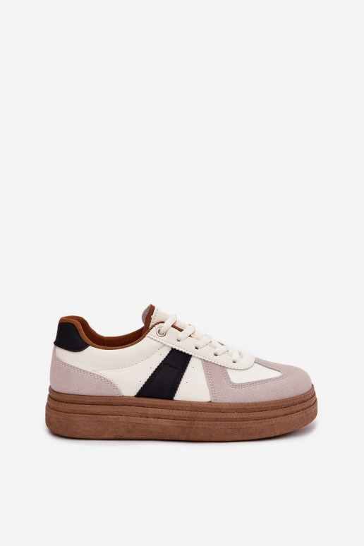 Women's Platform Sneakers Beige Dovina
