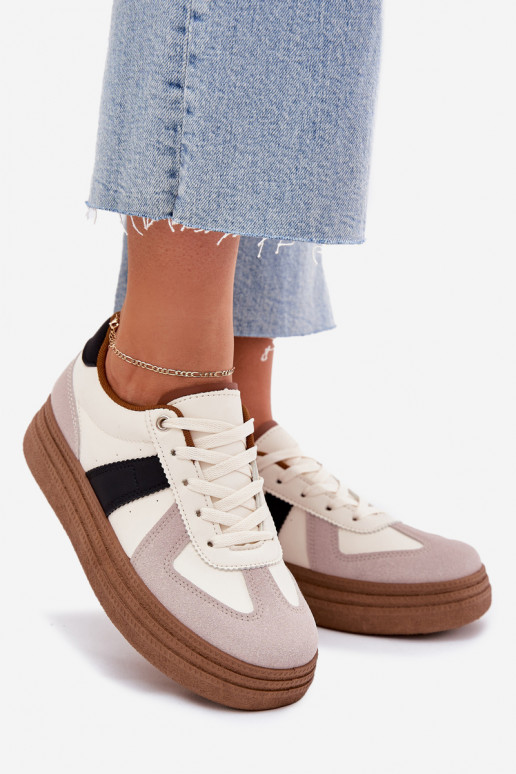 Women's Platform Sneakers Beige Dovina