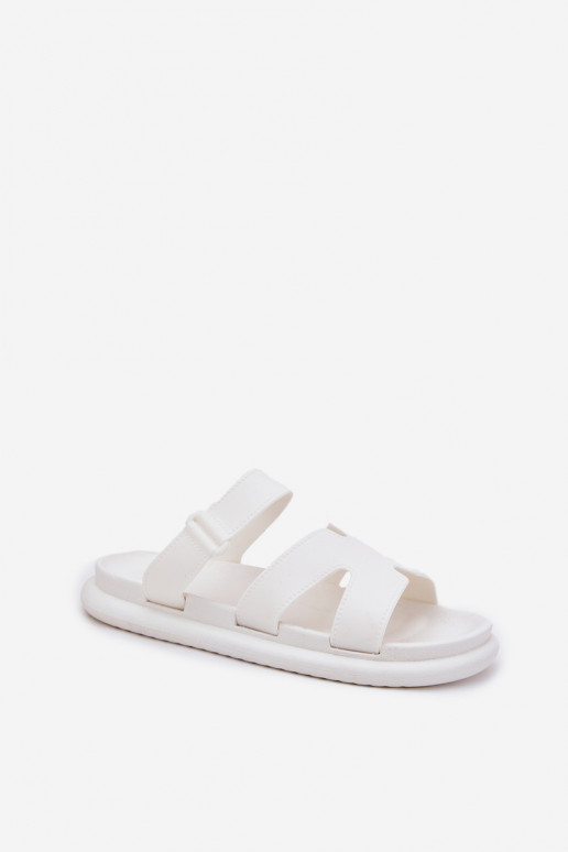 Rubber Women's Slippers With Strap White Tavirae