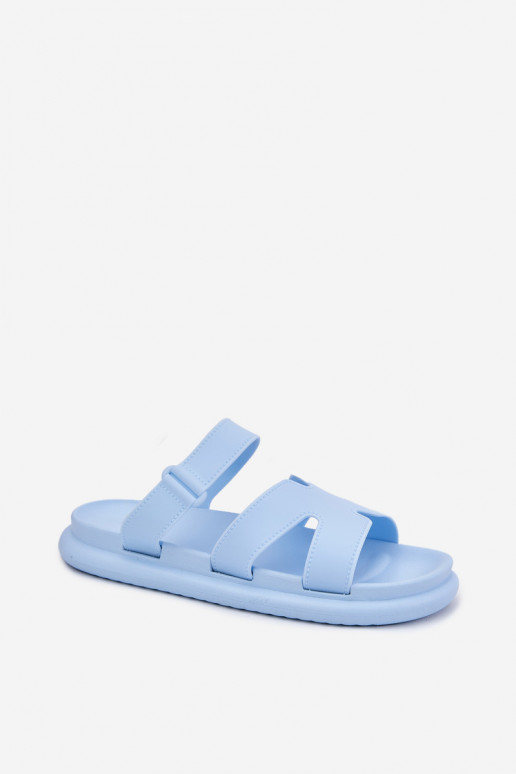 Women's Rubber Slippers With Strap Blue Tavirae