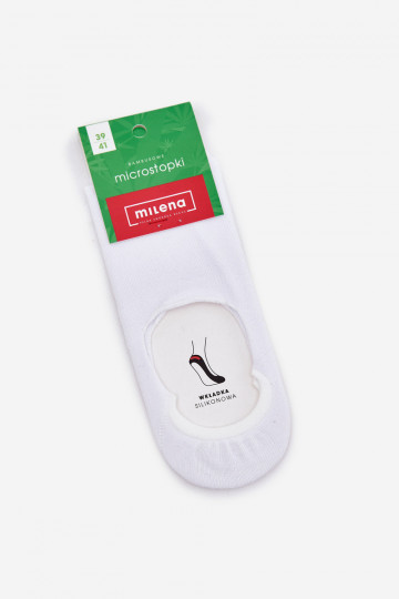 Women's microstop socks bamboo white