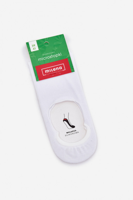 Women's microstop socks bamboo white