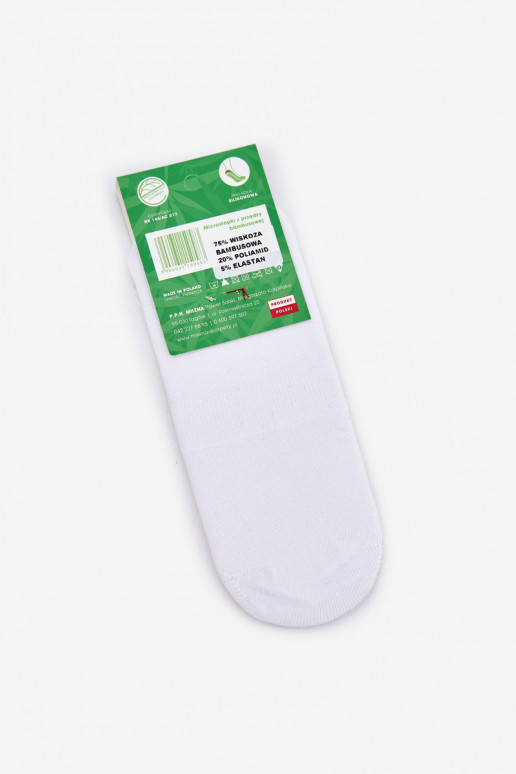Women's microstop socks bamboo white