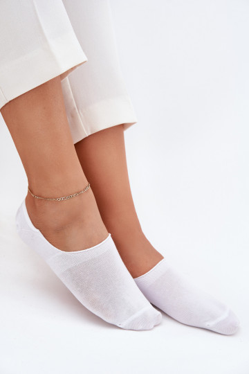 Ladies Cotton Smooth Microstop Socks White
