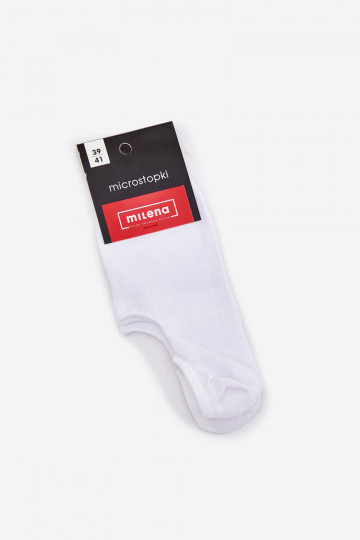 Ladies Cotton Smooth Microstop Socks White 2