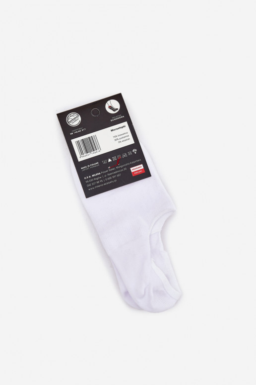 Ladies Cotton Smooth Microstop Socks White