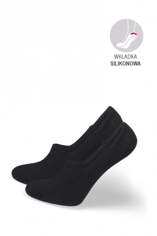 Women's Cotton Microstop Socks Smooth Black Women's Cotton Microstop Socks Smooth Black