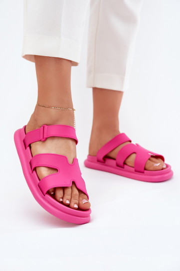 Women's Rubber Slides With Strap Fuchsia Tavirae 2