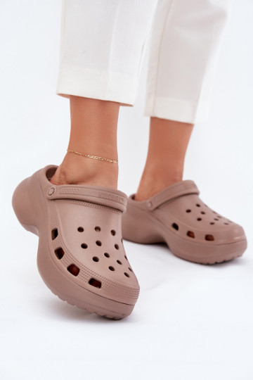 Women's Foam Sandals On Massive Sole Big Star RR274A121 Dark Beige 2