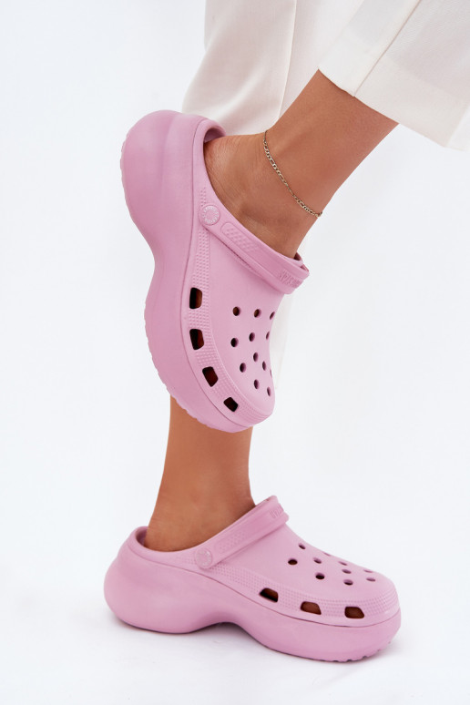 Women Foam Slippers On A Massive Sole Big Star RR274A120 Pink