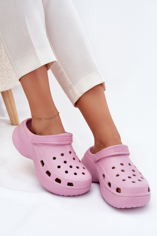 Women Foam Slippers On A Massive Sole Big Star RR274A120 Pink