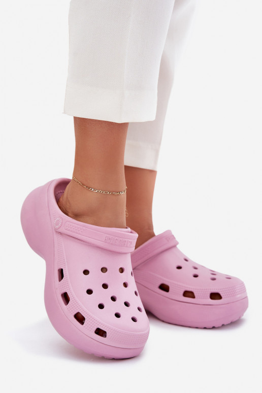 Women Foam Slippers On A Massive Sole Big Star RR274A120 Pink