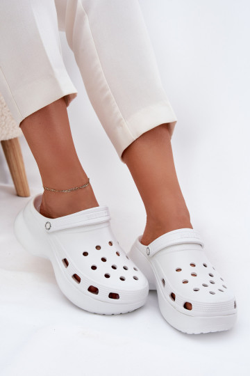 Women's Foam Slippers On Massive Sole Big Star RR274A119 White