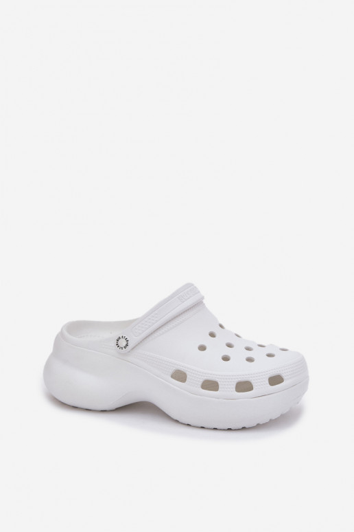 Women's Foam Slippers On Massive Sole Big Star RR274A119 White