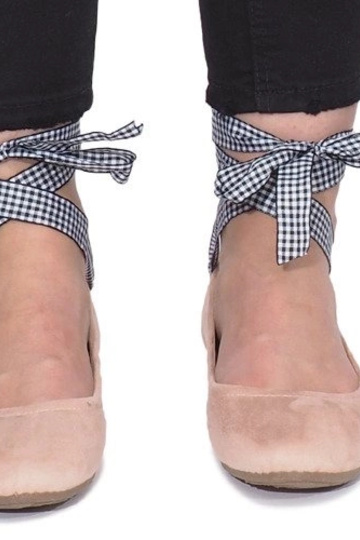 Różowe balerinki z kokardką... 2