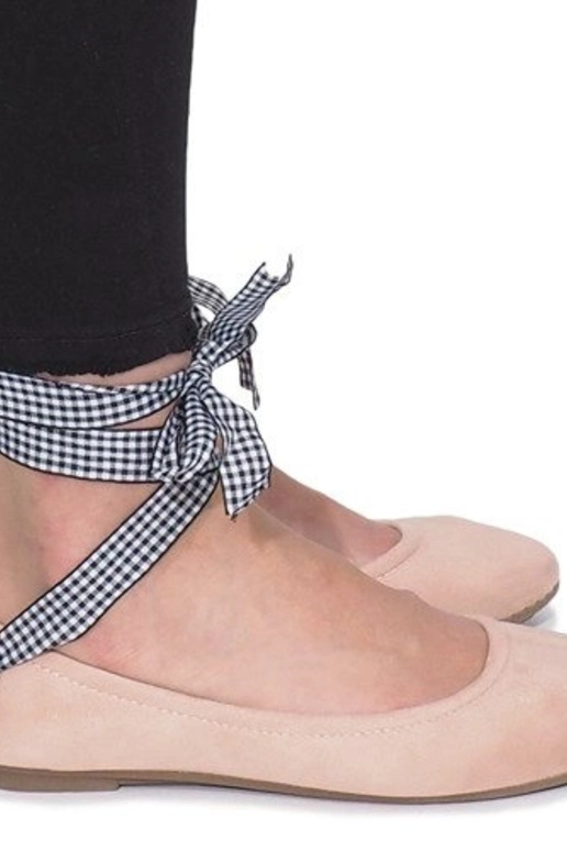 Różowe balerinki z kokardką Acro