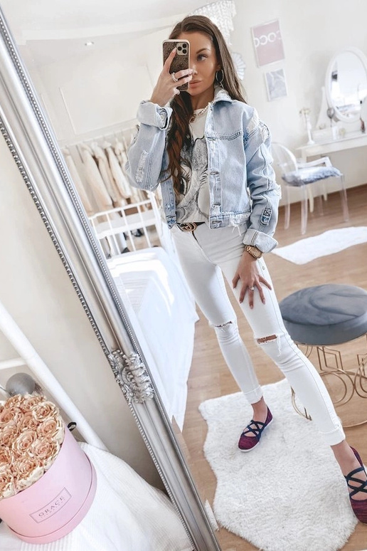 Różowe baleriny materiałowe Janae