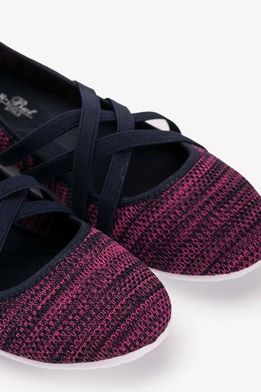 Różowe baleriny materiałowe Janae