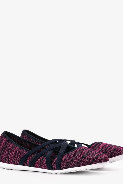 Różowe baleriny materiałowe Janae