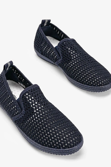 Granatowe tenisówki ażurowe... 2