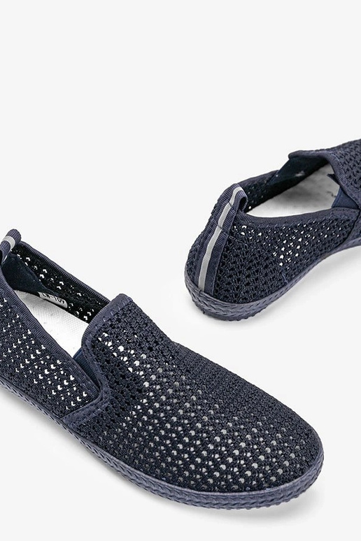 Granatowe tenisówki ażurowe Mallory