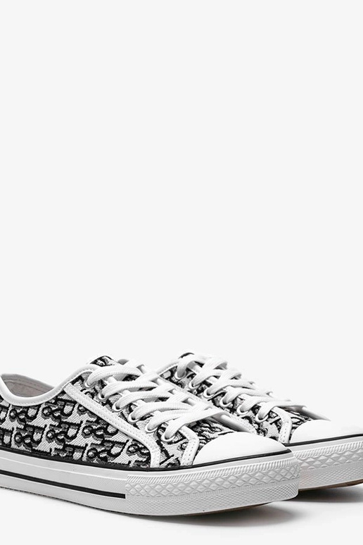 Biało czarne trampki damskie Rimmie