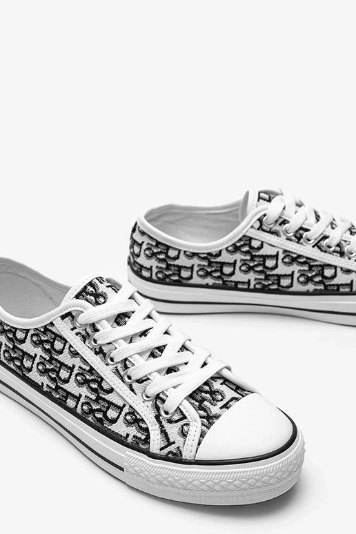 Biało czarne trampki damskie Rimmie