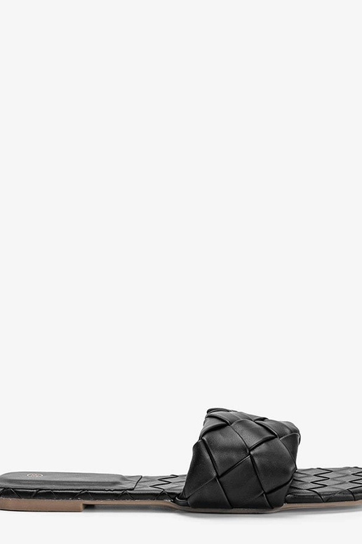 Czarne plecione klapki Chimmie