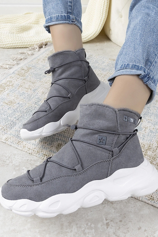 Szare stylowe śniegowce Big Star damskie