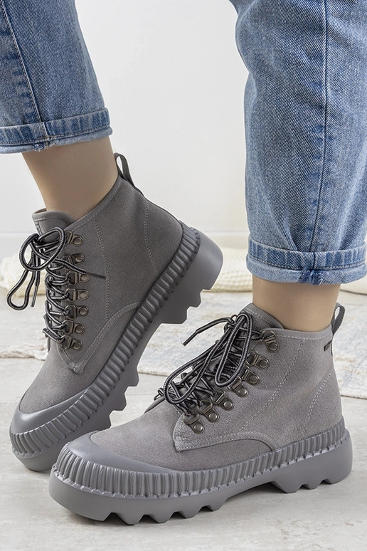 Szare botki sportowe Big Star damskie...