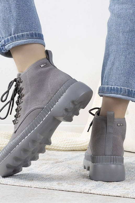 Szare botki sportowe Big Star damskie...