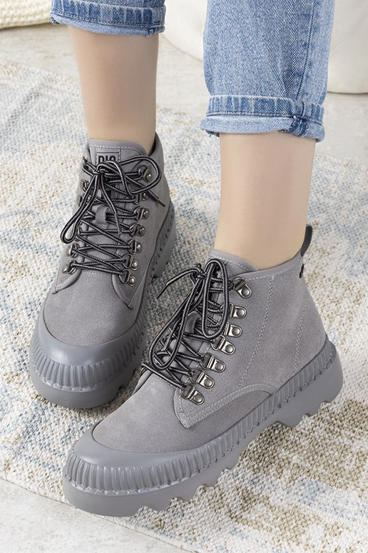 Szare botki sportowe Big Star damskie...