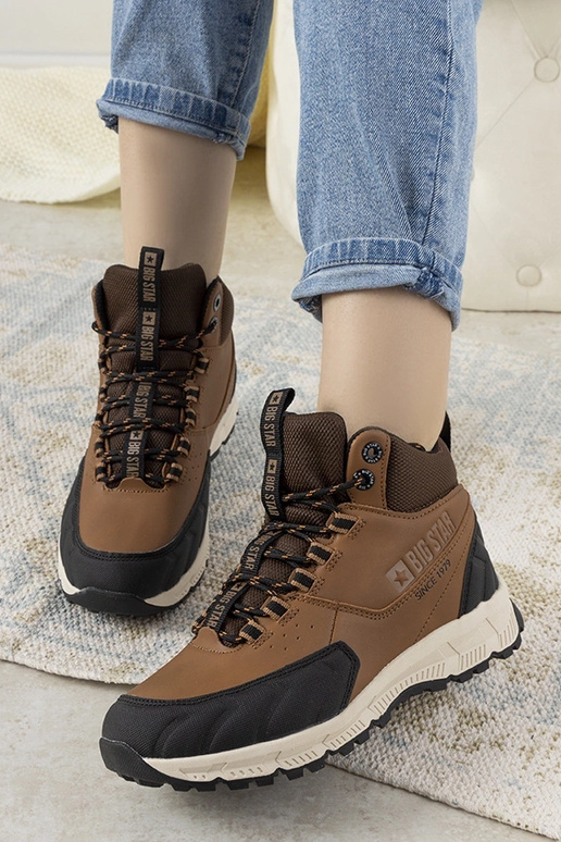 Brown trekking shoes Big Star Ivanna