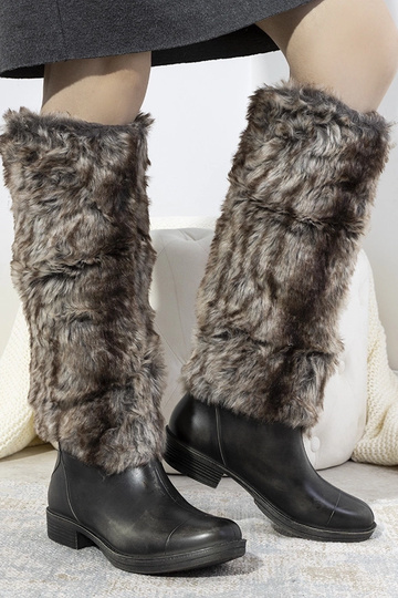 Grey boots with fur Melgar