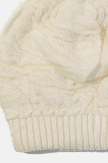 Ecru ladies' beanie with a... 2