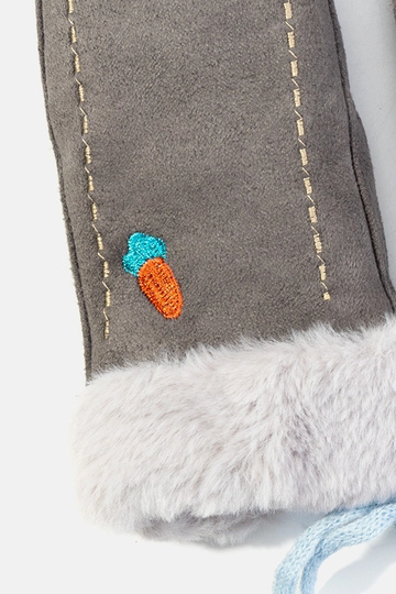 Grey children's gloves Carrot 2