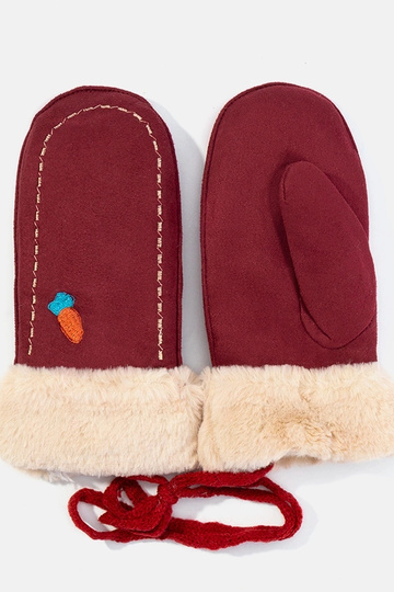 Maroon children's gloves...