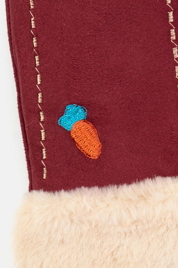 Bordowe rękawiczki dziecięce Carrot 2