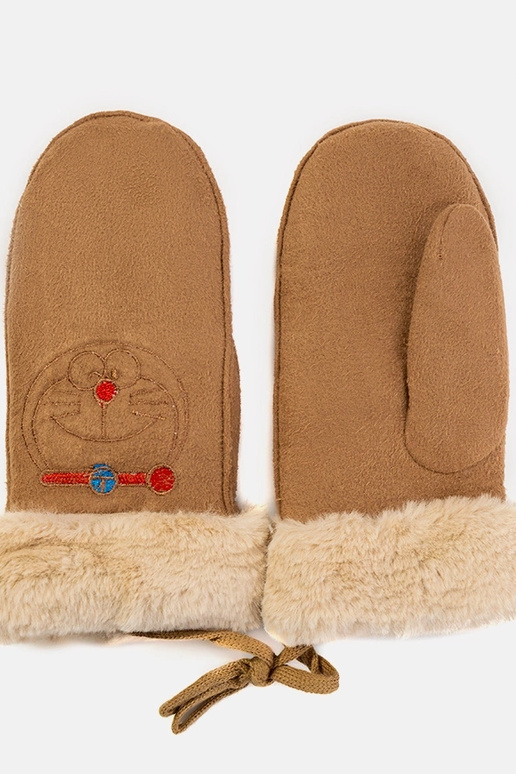 Brown kid gloves Kitty