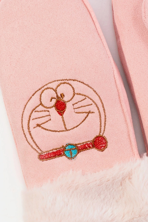 Pink children's gloves Kitty