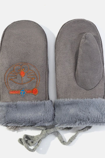 Grey children's gloves Kitty