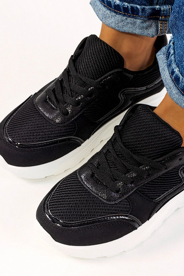 Czarne sneakersy damskie... 2