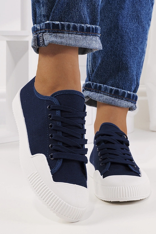 Navy blue Rivas women's sneakers