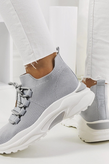 Szare sneakersy damskie Barraza 2
