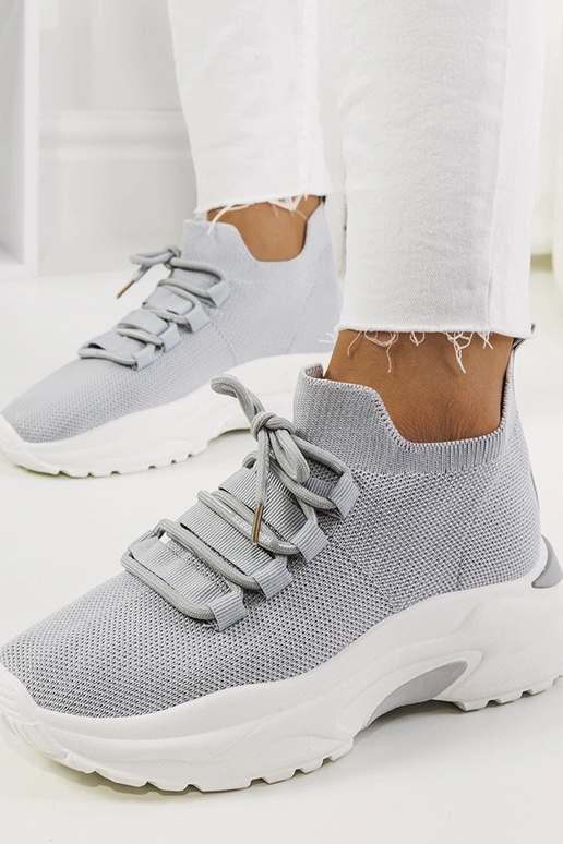 Szare sneakersy damskie Barraza