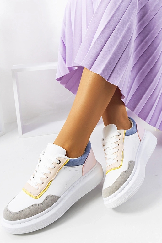 Women's white Selma Blue sneakers