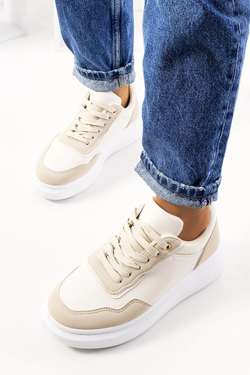 Beżowe sneakersy damskie Selma